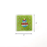 Green Ornaments Christmas Acrylic Tray Small with dimension of 6" H x 6" W.