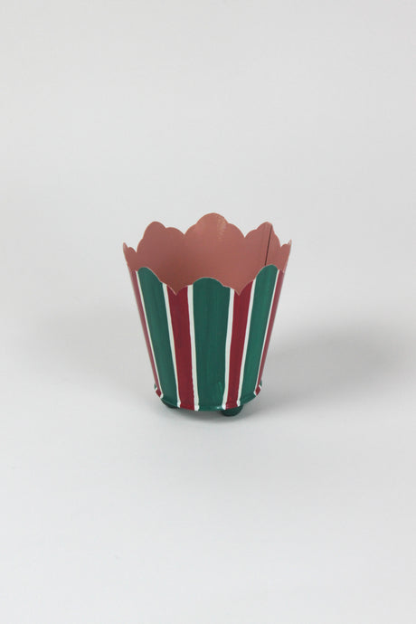 green and red striped cachepots from madcap cottage