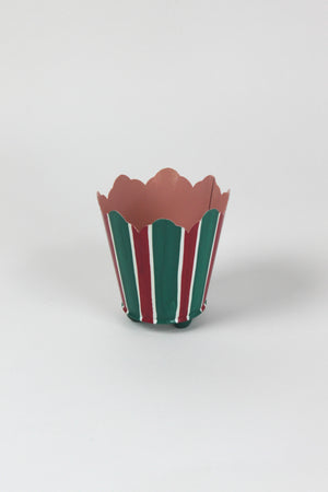 green and red striped cachepots from madcap cottage