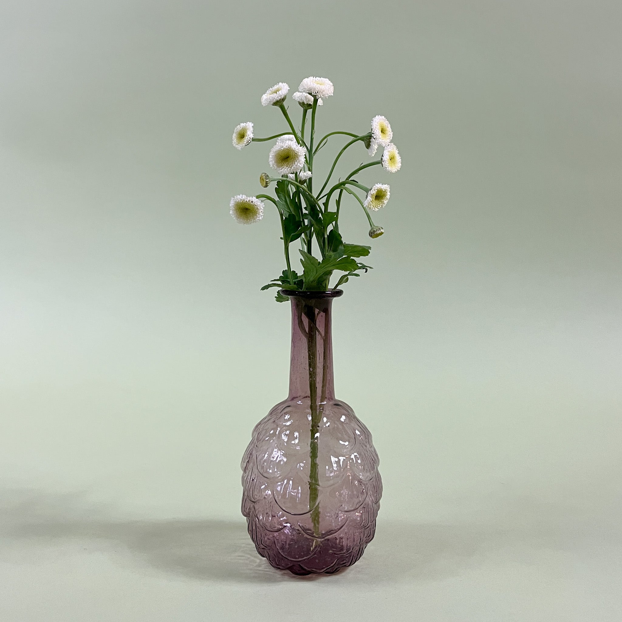 lavender blown glass bud vase