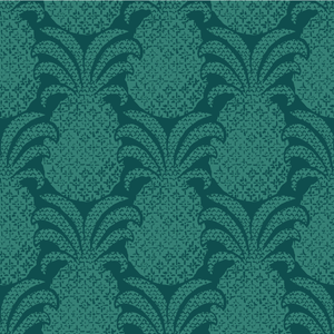 a green pineapple print fabric swatch