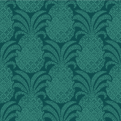 a green pineapple print fabric swatch