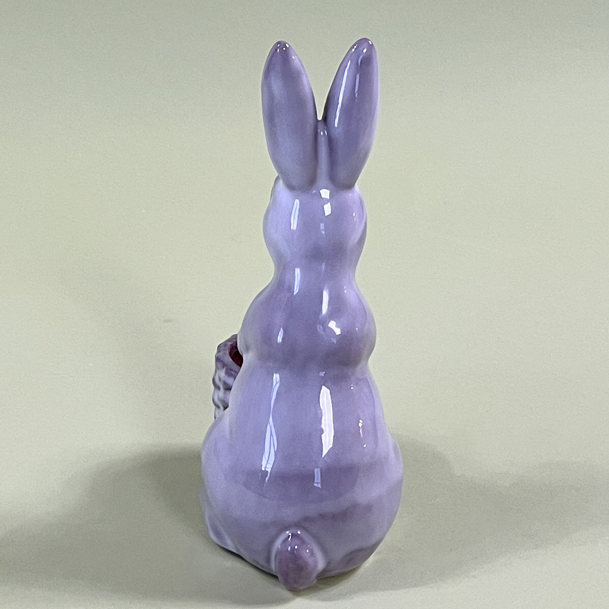 grey ceramic easter bunny back