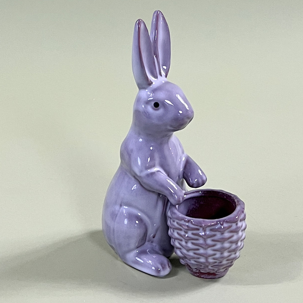 grey ceramic easter bunny tabletop decor