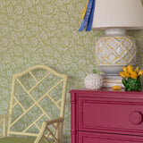 Hampton Court Unpasted Wallpaper - Meadow Green