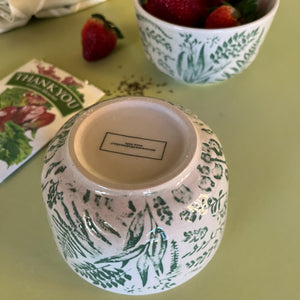 hand stamped botanic bowl bottom