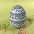 a  blue striped large decorative easter eggs