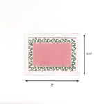 Harbor Trail Pink Green Rectangular Acrylic Tray Small with dimension of 11" x 8.5".