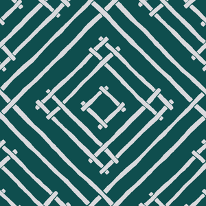 a forest green bamboo trellis fabric by madcap cottage