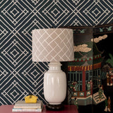 Island House Unpasted Wallpaper - Navy Blue