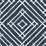Island House Unpasted Wallpaper - Navy Blue