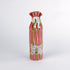 Mad cap Cottage Red and green striped wine bottle bag with white drawstring on a white background