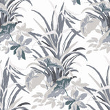 Jungle Road Palm Unpasted Wallpaper - Oyster Grey