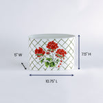 Cottage Grove Geraniums red caddy dimension size