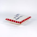side of To Santa Letter Hooked-Wool Christmas Throw Pillow