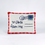 To Santa Letter Hooked-Wool Throw Pillow