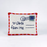 To Santa Letter Hooked-Wool Throw Pillow