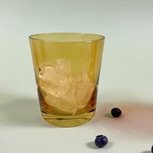 Low-Ball Gold Colored Drinking Glass