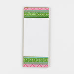 Chinoiserie Luxe Skinny Notepads with Monserrat Pink/Green design
