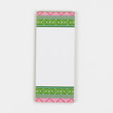 Chinoiserie Luxe Skinny Notepads with Monserrat Pink/Green design