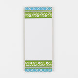 Chinoiserie Luxe Skinny Notepads with Old Peking Green/Blue design
