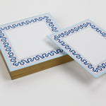 Square notepad with a decorative border and a placeholder graphic icon on a white background.