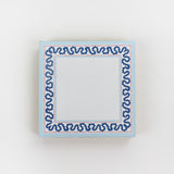 Square notepad with a decorative border and a placeholder graphic icon on a white background.