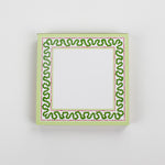Square notepad with a decorative border and a placeholder graphic icon on a white background.