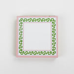 Square notepad with a decorative border and a placeholder graphic icon on a white background.
