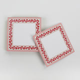Square notepad with a decorative border and a placeholder graphic icon on a white background.