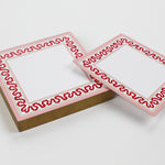 Square notepad with a decorative border and a placeholder graphic icon on a white background.
