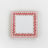Square notepad with a decorative border and a placeholder graphic icon on a white background.