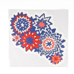 Madcap Cottage patriotic fireworks wall decal featuring red, white, and blue starburst designs.