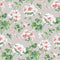 Geranium wallpaper featuring white and pink geraniums on a grey background.