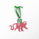 Hand-Painted Animal Christmas Ornaments, Set of 5
