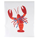 Madcap Cottage lobster coastal wall decal featuring a red lobster with blue bow.
