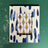 a blue and white photo from featuring a brushtroke motif