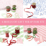 6 Rolls of Gift Wrap for $72