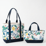 Made in America strawberry tote bag set  with strawberry, lemon, and floral print