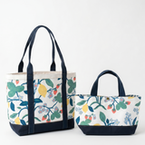 Made in America strawberry tote bag set  with strawberry, lemon, and floral print