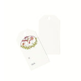 Charming Christmas gift tags featuring festive mice, colorful holiday decorations, greenery, and personalized gifting fields.