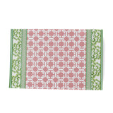 pink and green paper placemats in a trellis pattern called "Monserrat" by Madcap Cottage with white background