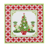 Christmas Pugs Square Paper Placemats, Pad of 20