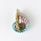 Decorative ornament with shell design on a white background