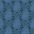 mid blue pineapple print fabric on a navy blue background. 