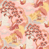 Old Peking Unpasted Chinoiserie Wallpaper - Bahama Pink