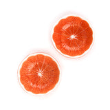 Ceramic Orange Bowls, Set of 2