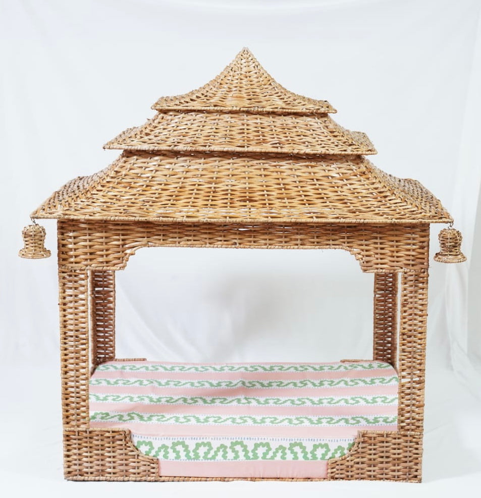 Rattan Pagoda Dog Bed