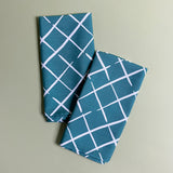 bahama court forest green dinner napkins, set of 2 featuring a trellis motif. 
