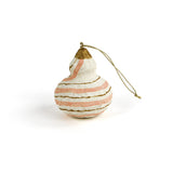 Hand-painted Paper Maché Ornament Set of 6 - Yellow